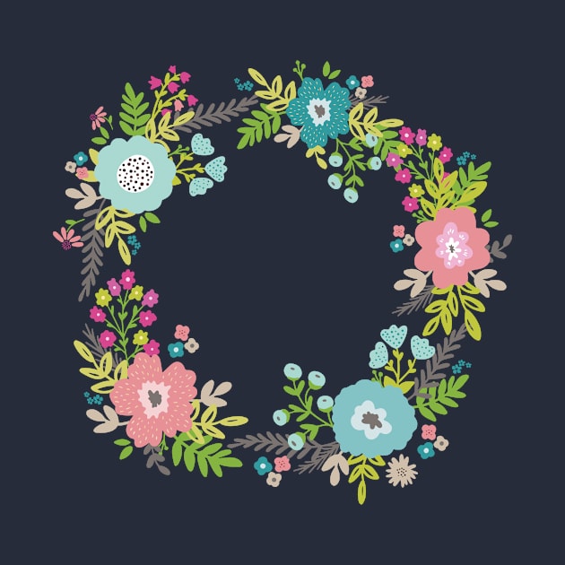 Floral fresh spring wreath by bigmomentsdesign