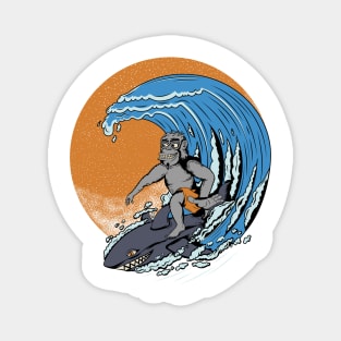 Gorilla & Shark Surfing Magnet