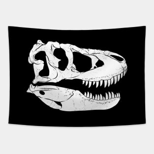 Tarbosaurus fossil skull Tapestry