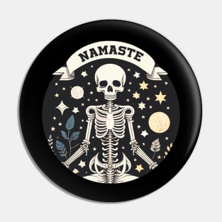 Namaste Skull Pin