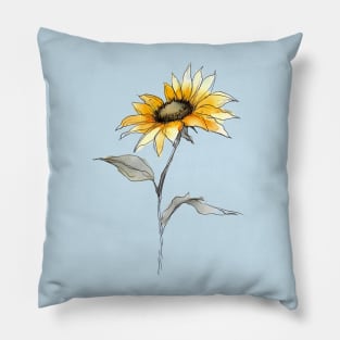 abstract sunflower Pillow