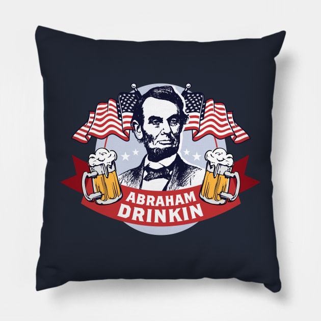 Abraham Drinkin Pillow by Craftee Designs