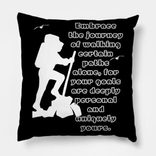 Personal Goals, Individual Journey Pillow