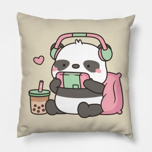 Cute Panda Bear Gamer Pillow