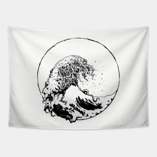 Monster on the wave Tapestry