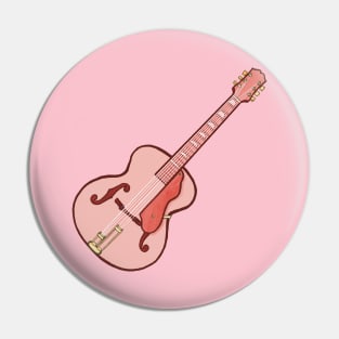 Pink acoustic guitar Pin