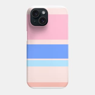 A scarce hybrid of Fresh Air, Soft Blue, Little Girl Pink, Misty Rose and Melon stripes. Phone Case