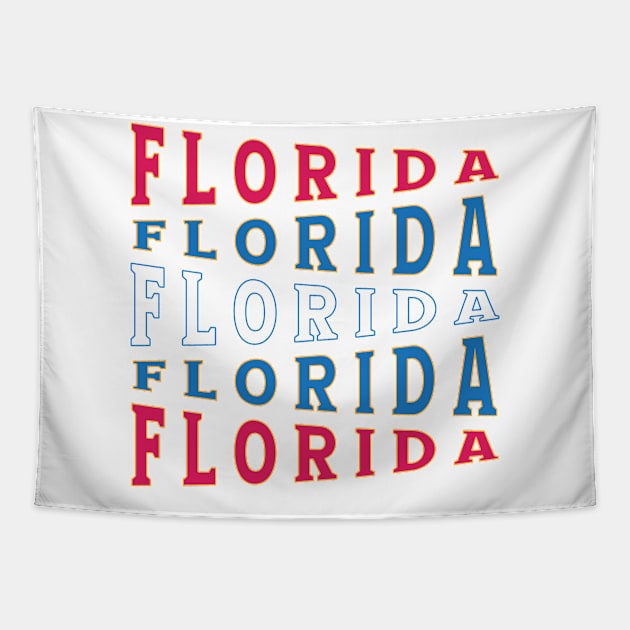 TEXT ART USA FLORIDA Tapestry by LAVA-ROMA-NOVA