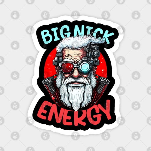 Big Nick Energy Funny Men Santa Ugly Christmas Magnet by hadlamcom