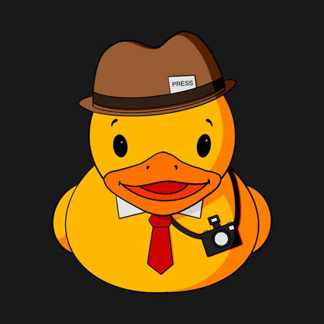 Press Reporter Rubber Duck by Alisha Ober Designs