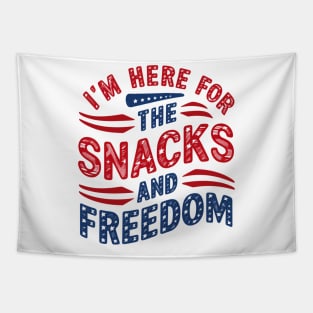 I'M Here For The Snacks and Freedom Tapestry