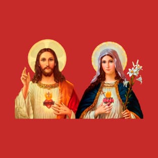 Sacred Heart of Jesus and Immaculate Heart of Mary - version II T-Shirt