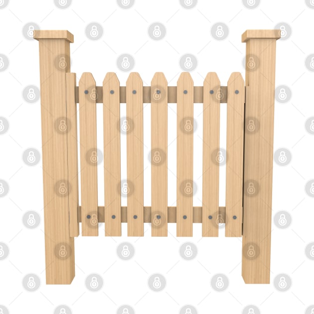 wooden gate that can be opened by graphic3000