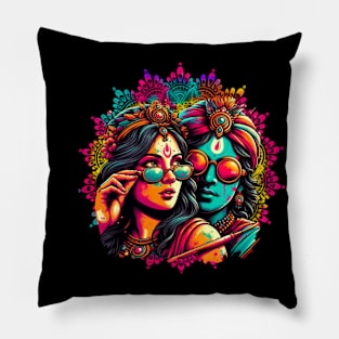 Happy Holi T shirt for Couple Pillow