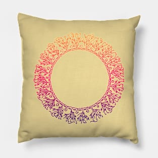 The Mandala Ring :) - gradient Pillow