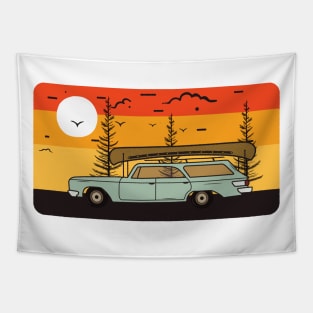 Lets Travel By Road Tapestry