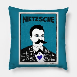 Friedrich Nietzsche Pillow