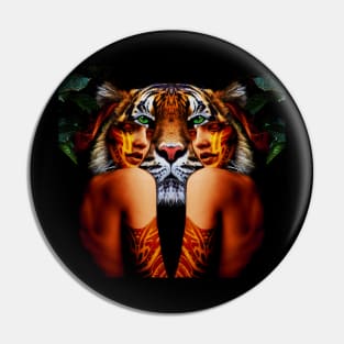 Tiger Twins Pin