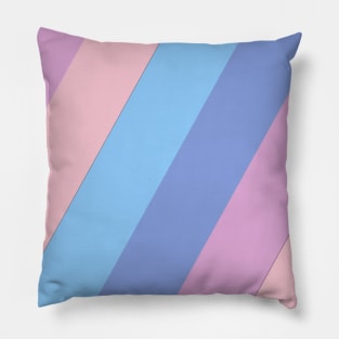 Vintage Light Blue, Pink, and Purple Diagonal Stripes Pattern Pillow