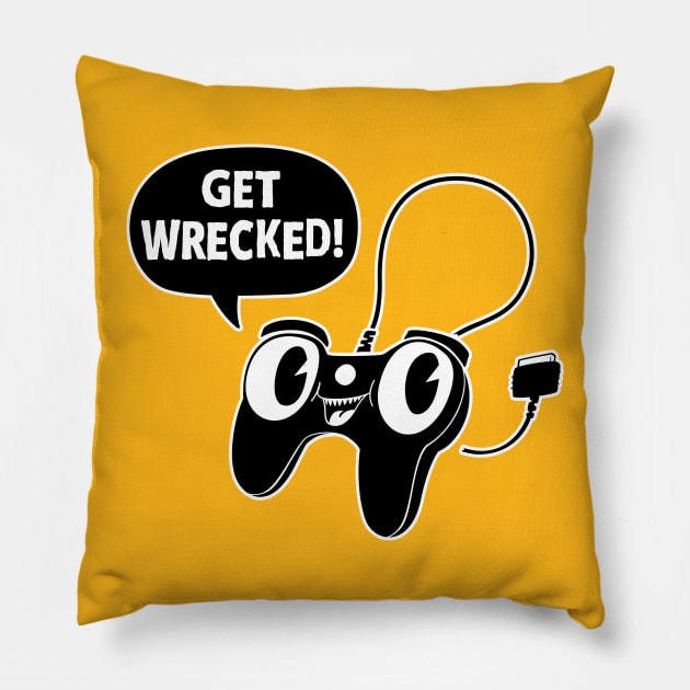 Get Wrecked! Pillow by childerhouse