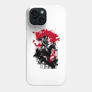 Cowboy On A Horse Painting Phone Case