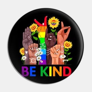 Sign Language Hand Talking LGBTQ+ Gay Les Pride ASL Pin