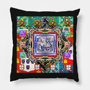 Portuguese folk art Pillow