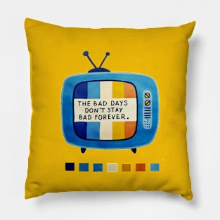 Retro TV design shirt Pillow