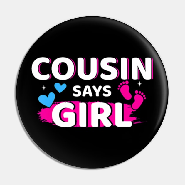 Gender reveal cousin says girl matching family baby party Pin by Eduardo