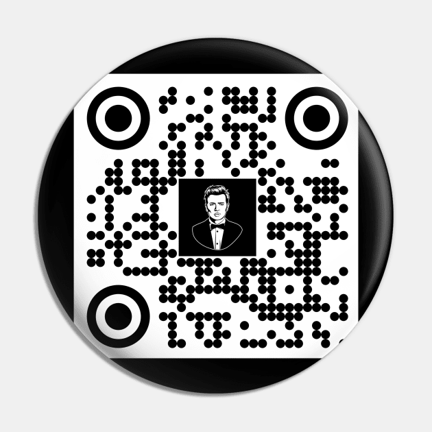 Never Gonna Give You Up - QR Code - Rick Roll Pin by Aldrvnd