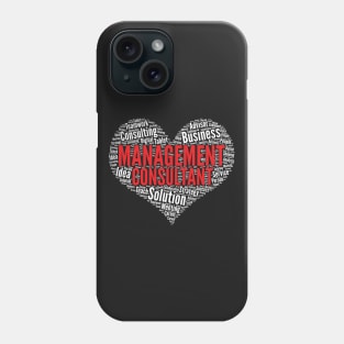 Management consultant Heart Shape Word Cloud Design graphic Phone Case