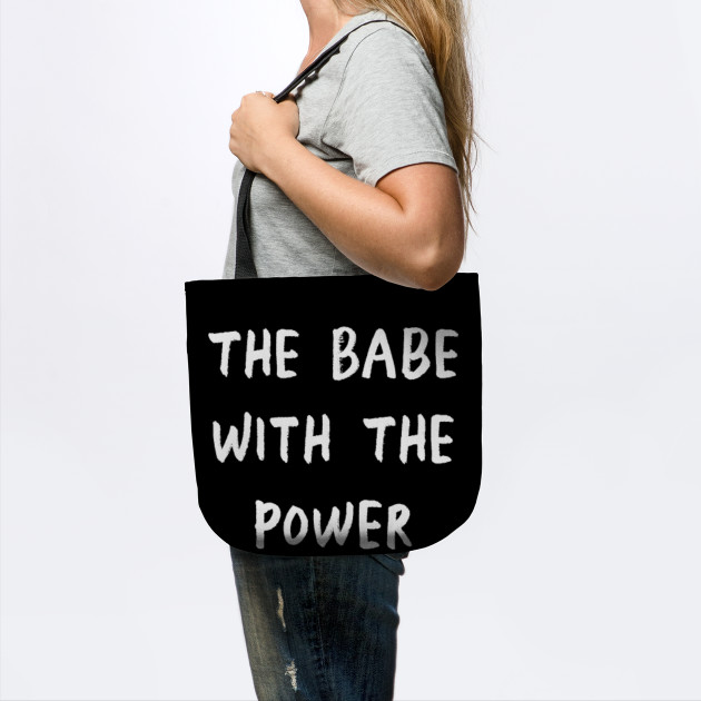 Babe with the Power Labyrinth inspired Cotton Tote Bag Bowie crystal hand printed accessory