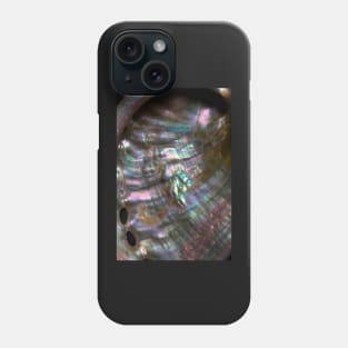 BLACK RAINBOW MOTHER OF PEARL SHELL INLAID METALLIC Phone Case