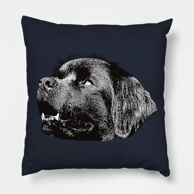 Newfoundland - Newfoundland Christmas Gifts Pillow by DoggyStyles