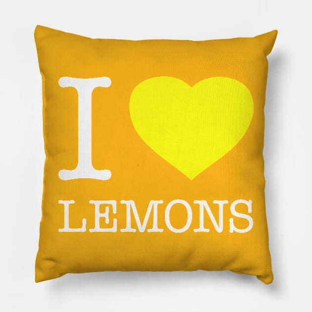 I HEART LEMONS Pillow by eyesblau