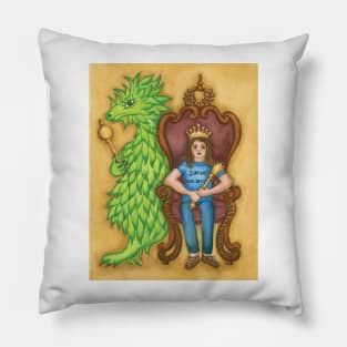 Princess Ingeborg and Esmeralda on the Throne Pillow