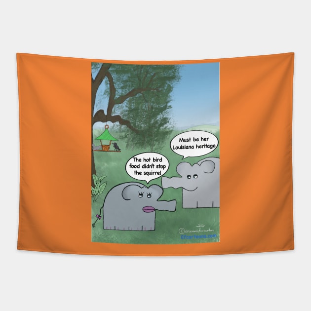 Cajuns Don't Mind Hot! Tapestry by Enormously Funny Cartoons