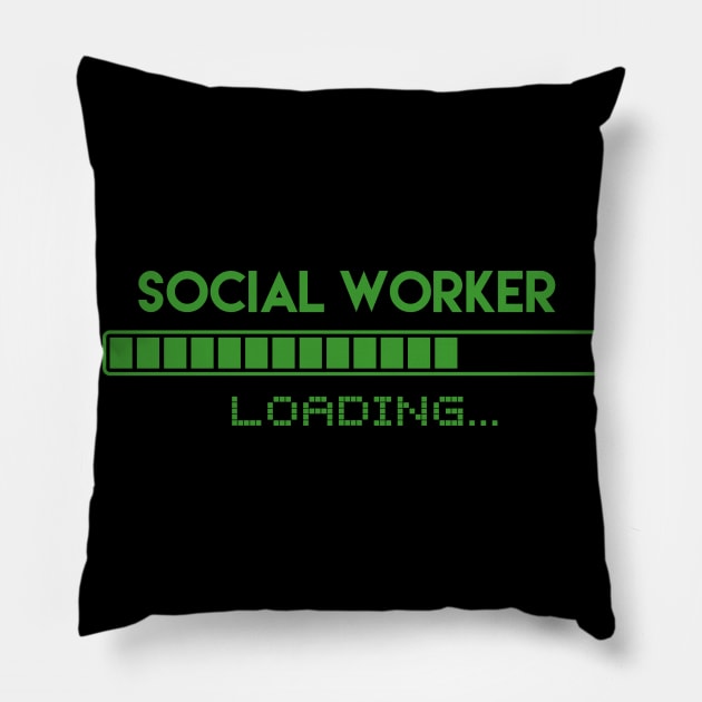 Social Worker Loading Pillow by Grove Designs