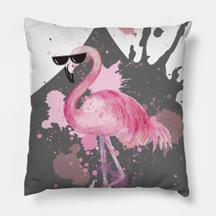 'Flamingo With Shades' Awesome Flamingo Bird Pillow