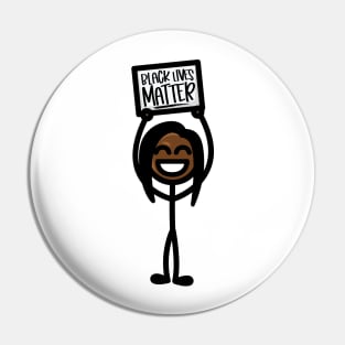 Stick Girl - Black Lives Matter Pin