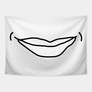 Minimal Lip Line Mouth in Black Tapestry