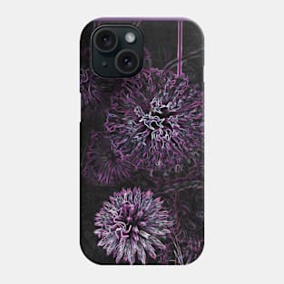 Abstract Purple Floral Design Phone Case