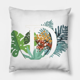 Plant Letter D Pillow