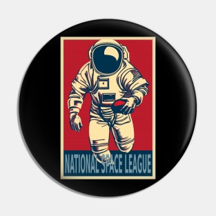 Astronaut Football Player Pin