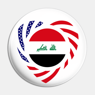 Iraqi American Multinational Patriot Flag (Heart) Pin