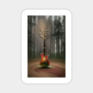 Acoustic Guitar Tree Of Life Guitar Player Nature Guitarist Magnet