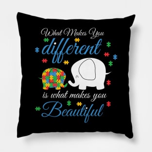 Elephant Puzzle Piece Autism Awareness Gift for Birthday, Mother's Day, Thanksgiving, Christmas Pillow