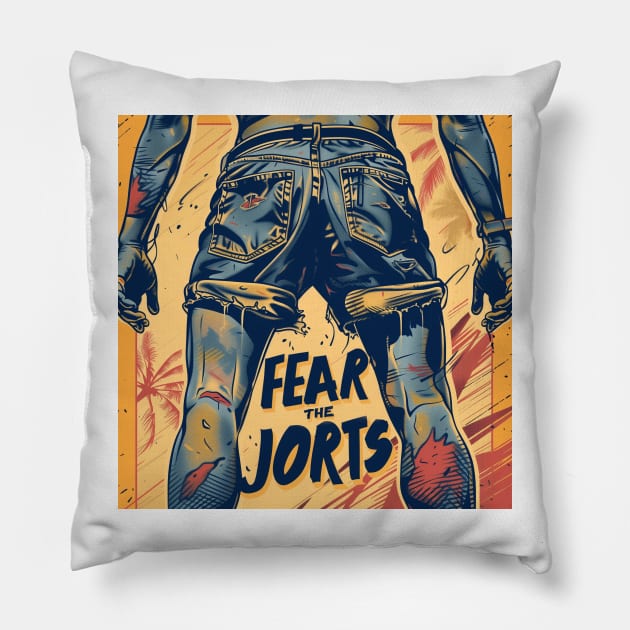 Fear The Jorts Pillow by BreastlySnipes