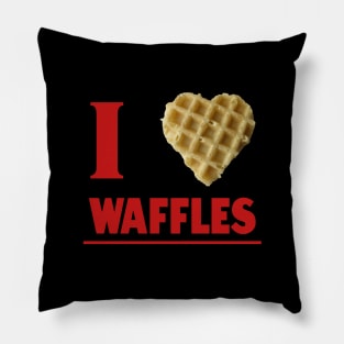 I Love Waffles Gift For Waffle Lovers Pillow