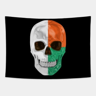 Madagascar Flag Skull - Gift for Malagasy With Roots From Madagascar Tapestry